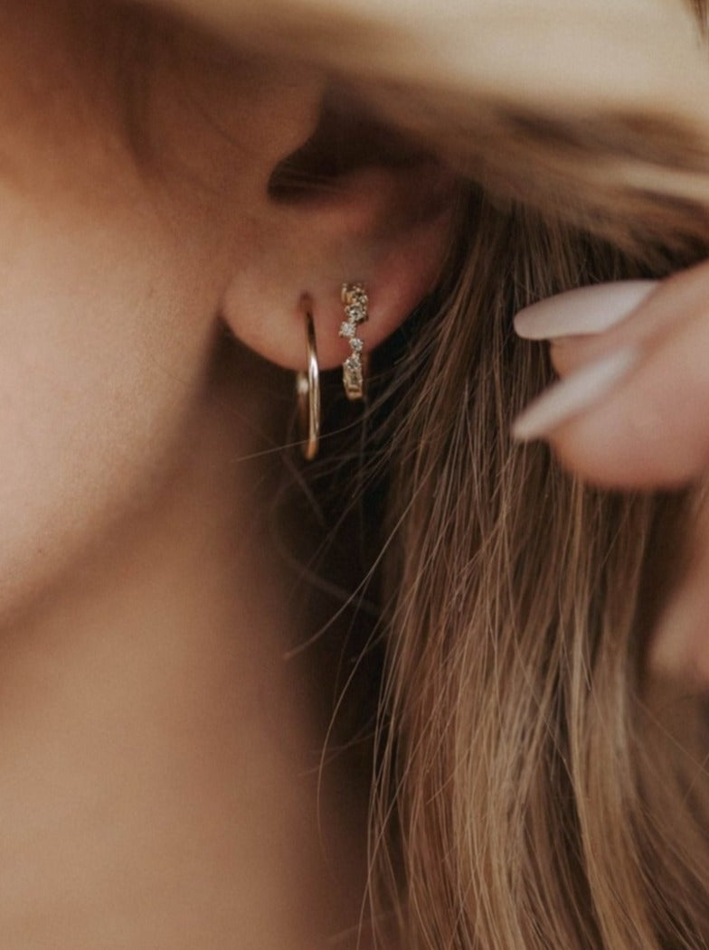 Chloe | Diamond Huggie Earrings