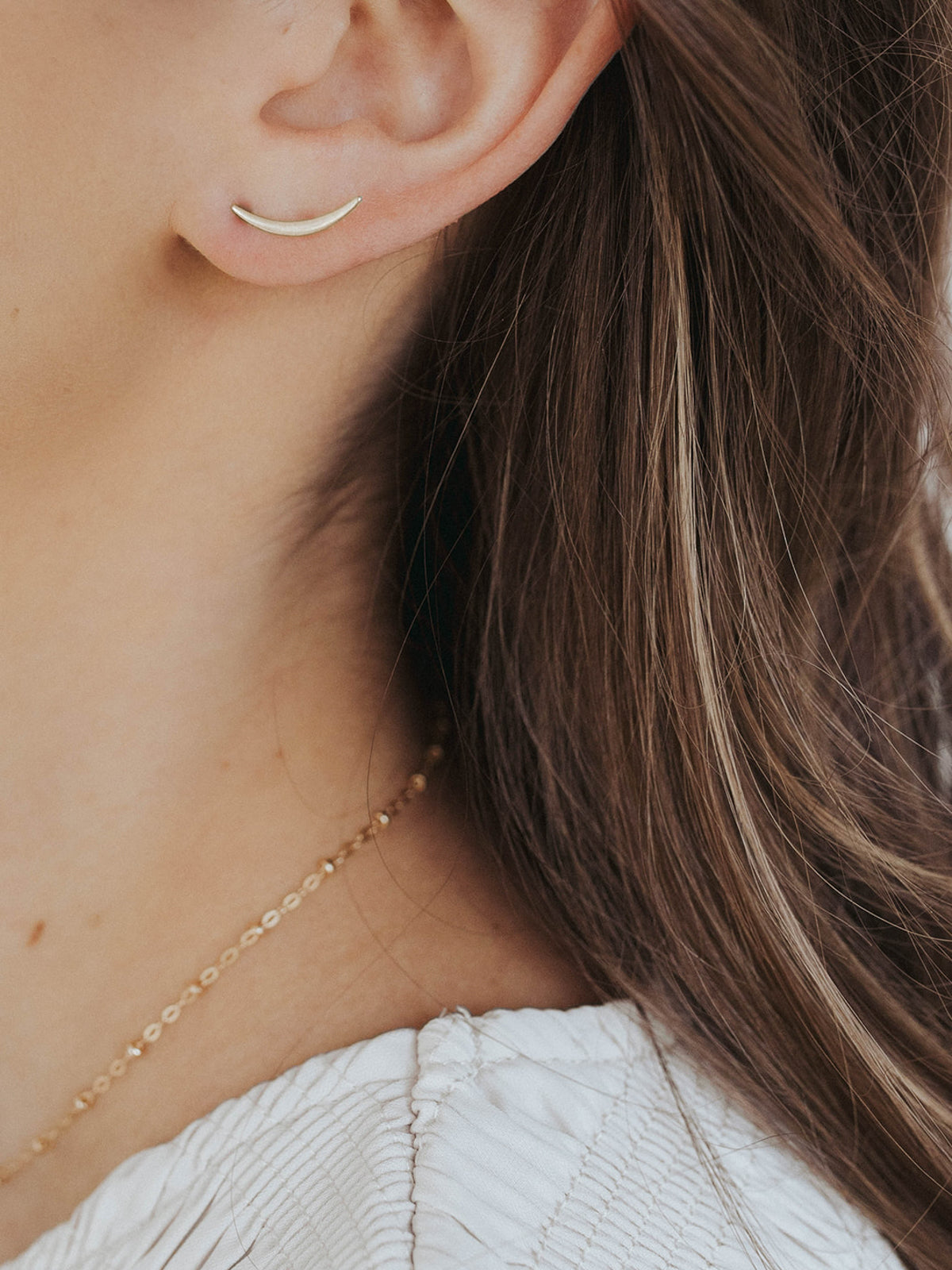 Zoey | Crescent Stud Earrings