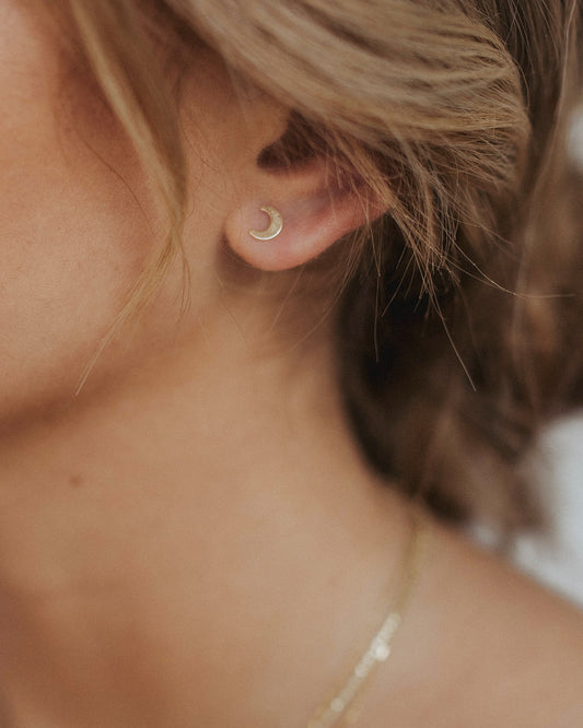 Jennica | Moon Stud Earrings