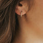 Anna | Bezel Diamond Huggie Earrings